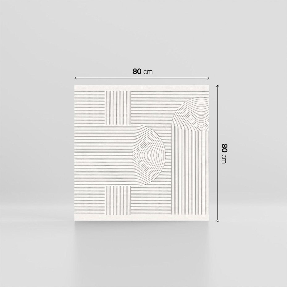 Obraz na płótnie 80x80 - Geometryczna Elegancja Mid Century - mid century, minimalizm