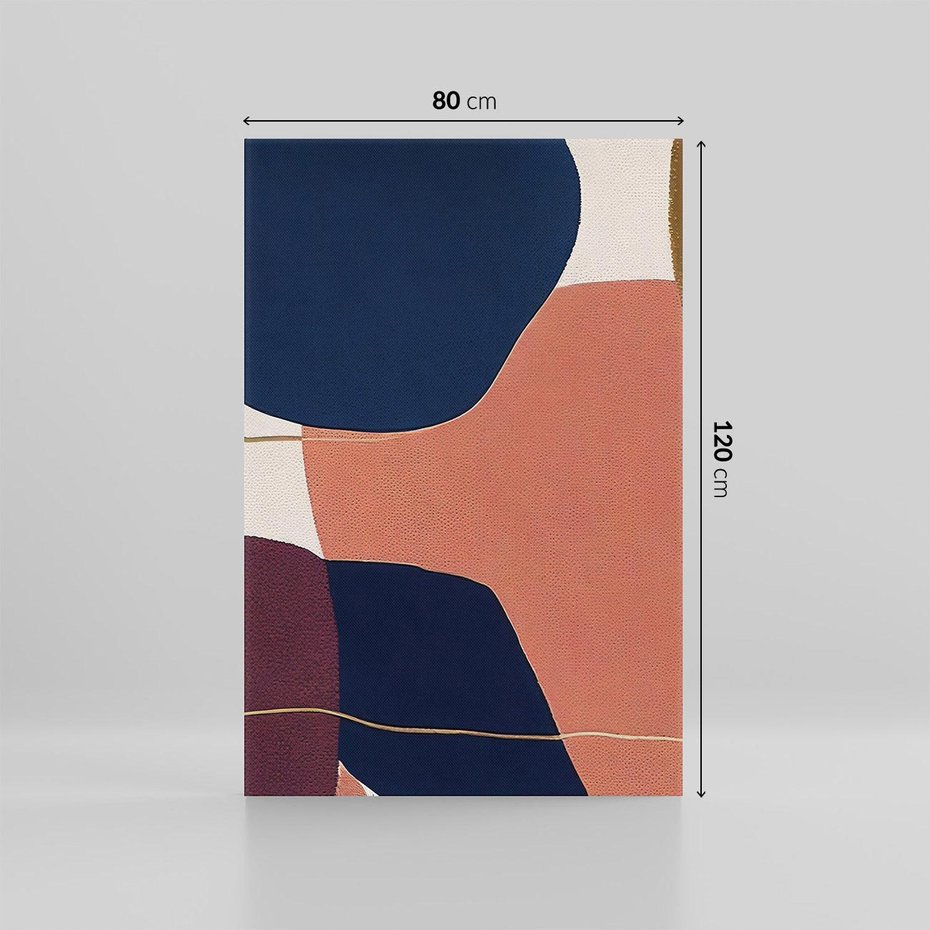 Obraz na płótnie 80x120 - Abstrakt Marsala - nieregularne plamy, kształty