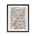 Plakat w ramie 40x50 - Etniczna Abstrakcja - nowoczesna boho grafika, abstrakcja - rama czarna