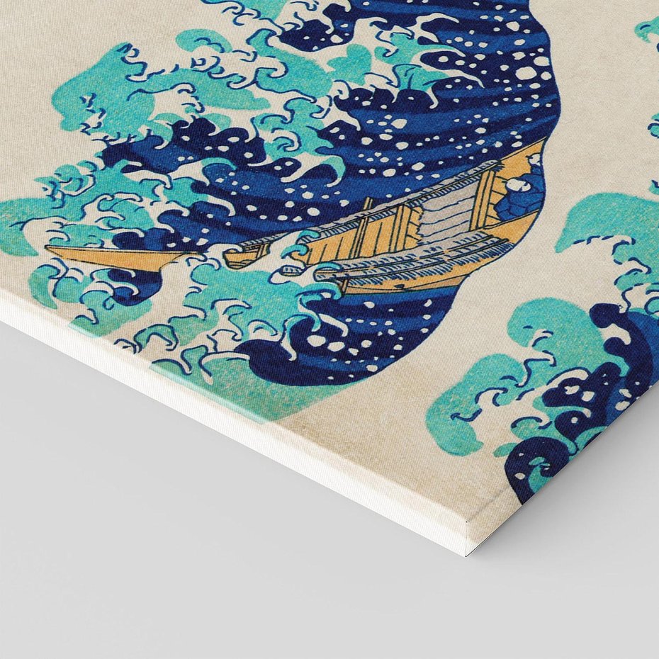 Obraz na płótnie 120x60 - "Wielka Fala u wybrzeży Kanagawy" Katsushiki Hokusai - Reprodukcja - reprodukcja, obraz na płótnie