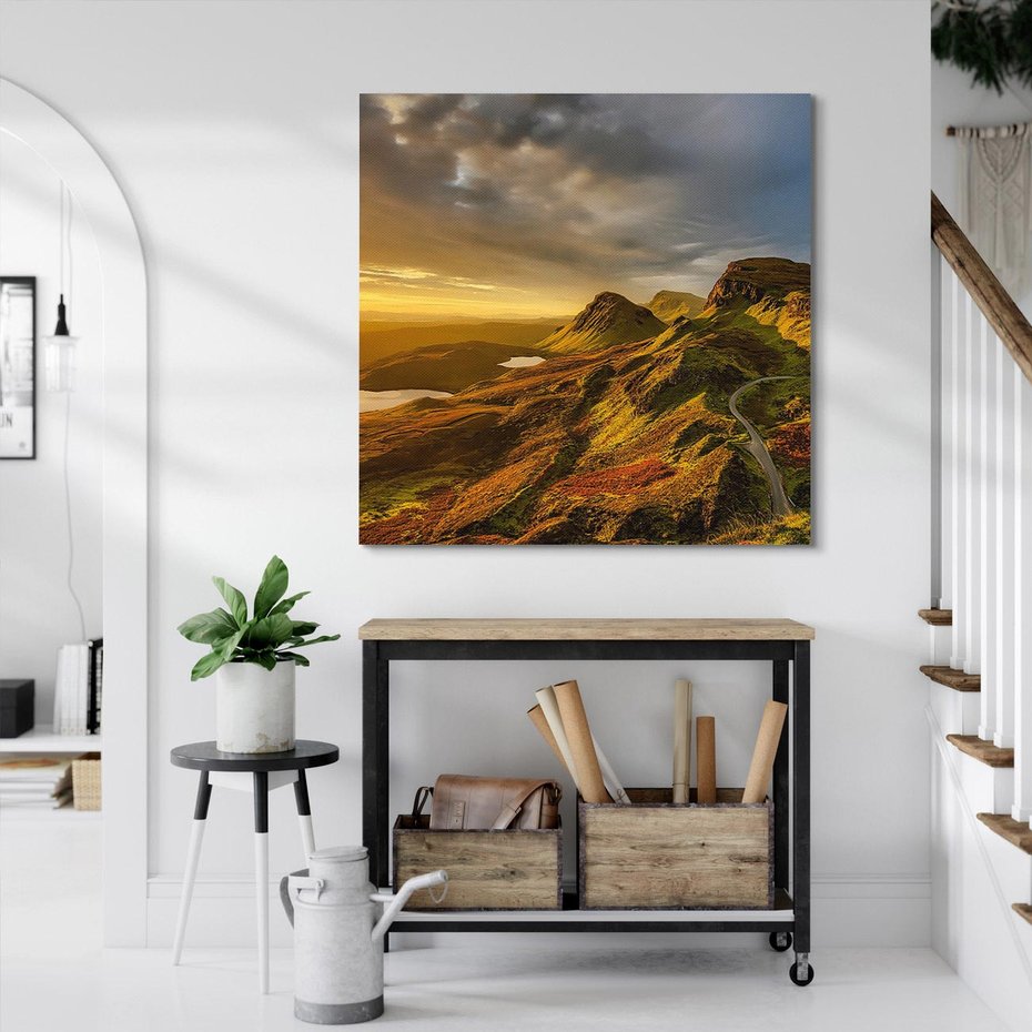 Obraz na płótnie 80x80 - Idylla górskiego krajobrazu - krajobraz, góry