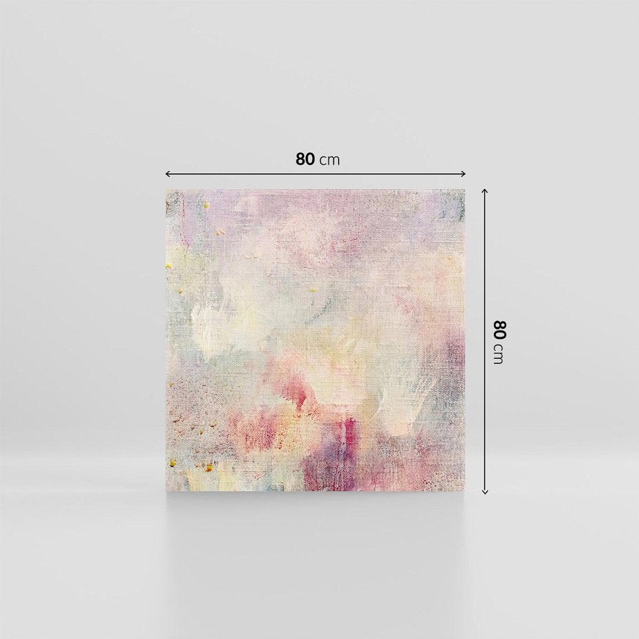 Obraz na płótnie 80x80 - Miękka Melodia Pasteli - olejne płótno, pastelowe kolory