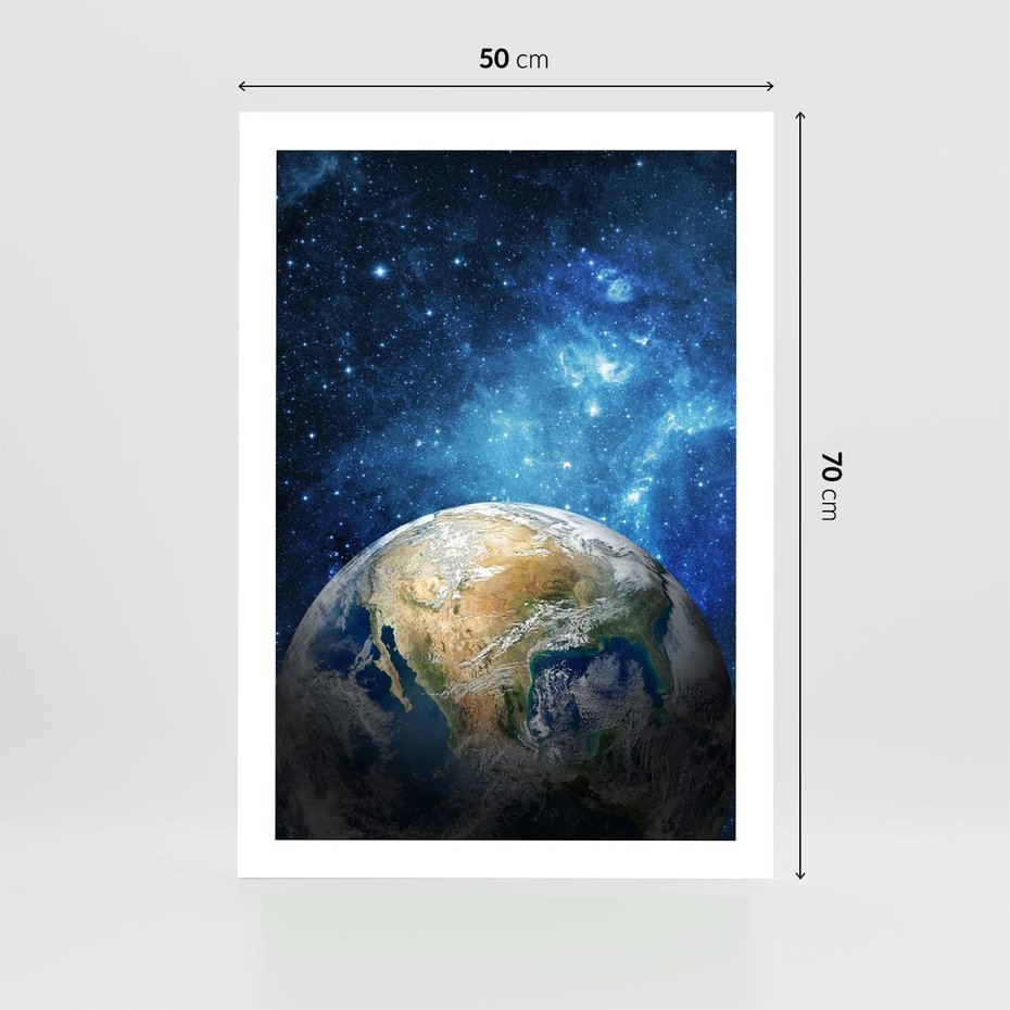 Plakat bez ramy 50x70 - Kosmiczne Horyzonty - Ziemia, kosmos