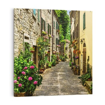 Obraz na płótnie 70x70 - Spacer po Złotej Alei - uliczka, perspektywa