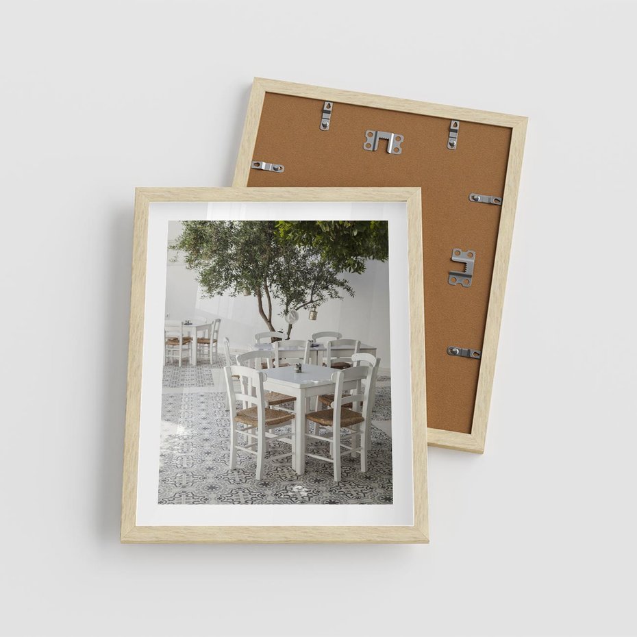 Plakat w ramie 40x50 - Włoska restauracja pełna smaków - włoska, restauracja - rama drewno
