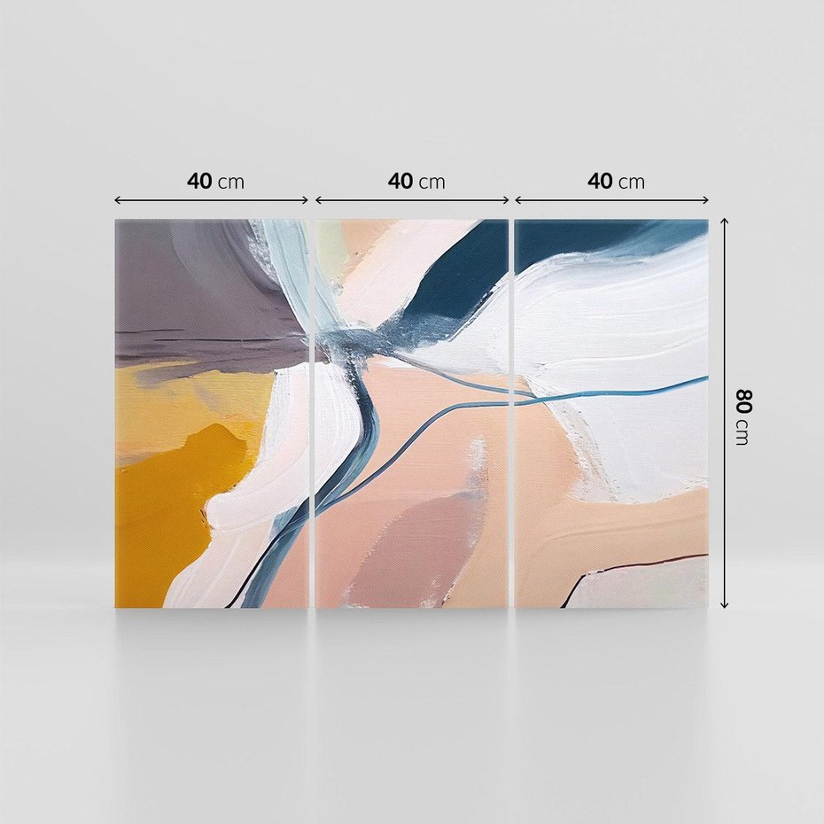 Obraz na płótnie 120x80 - Ścieżki Emocji - abstrakcja, farby olejne