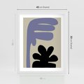 Plakat w ramie 40x50 - Abstrakcyjne Interakcje Form - minimalizm, boho plakat - rama biała