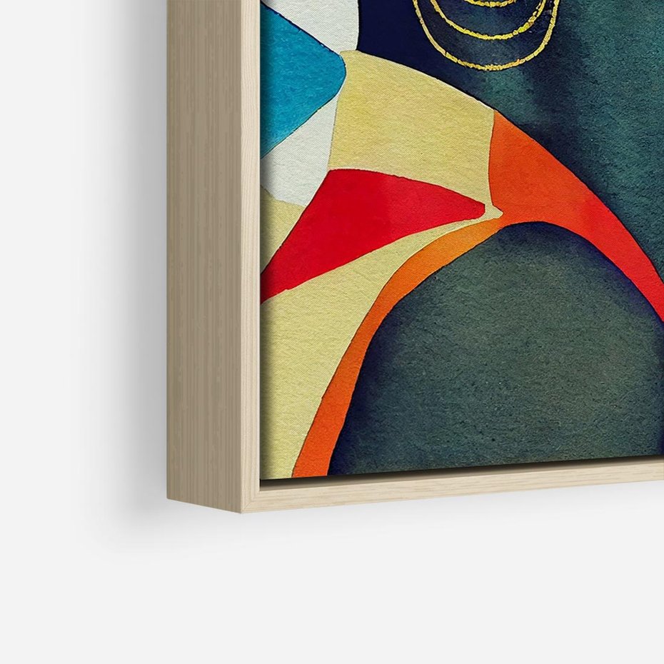 Obraz w ramie 50x50 - Kolory Kobiety - mural, abstrakcja - rama drewno