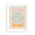 Plakat w ramie 50x70 - Rozbijająca Opowieść - geometryczne kształty, koła - rama biała