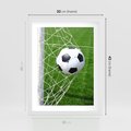 Plakat w ramie 30x40 - Namiętność Piłki i Gola - piłka nożna, gol - rama biała