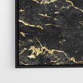 Obraz w ramie 50x70 - Egzotyczny Blask - marmur, złoto - rama czarna