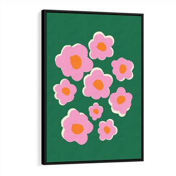 Obraz w ramie 70x100 - Przenikające Refleksje - abstrakcyjny plakat, boho styl - rama czarna