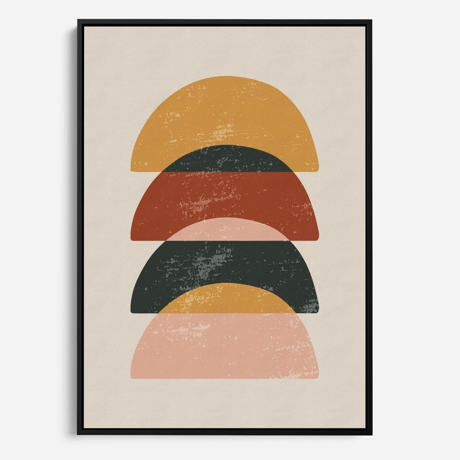 Obraz w ramie 70x100 - Energetyczne Wzory - nowoczesny plakat, abstrakcyjne kształty - rama czarna