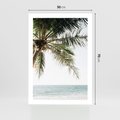 Plakat bez ramy 50x70 - Wakacyjne Marzenie - palma nad morzem,