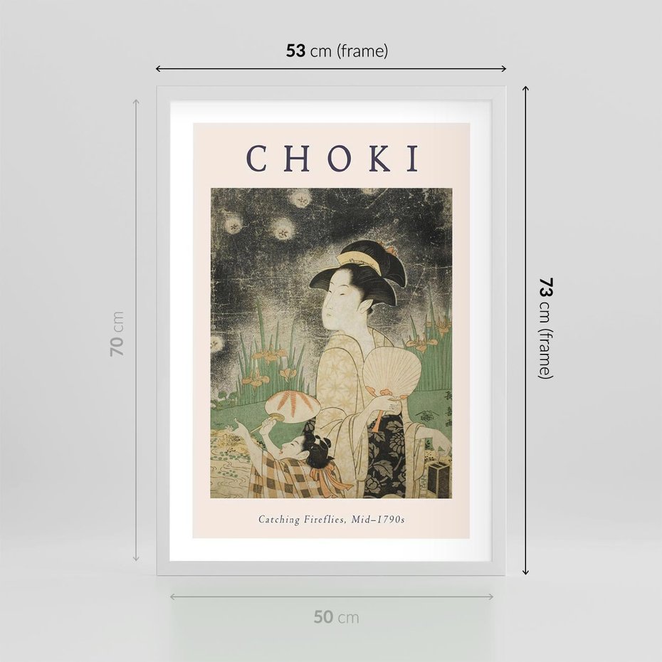Plakat w ramie 50x70 - Sztuki Choki w Twoim Domu - reprodukcja, rycina - rama biała