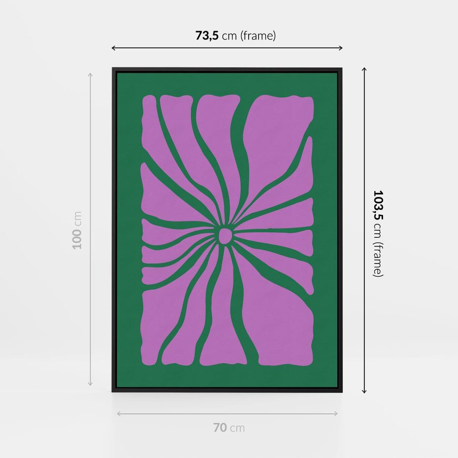 Obraz w ramie 70x100 - Bezczasowe Impresje - abstrakcyjny plakat, boho styl - rama czarna