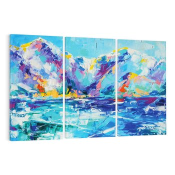 Obraz na płótnie 120x80 - Mistyka Górskich Marzeń - abstrakcja, pejzaż gór