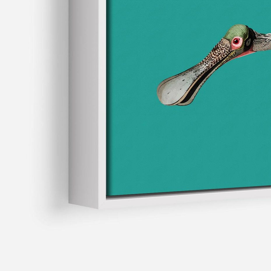 Obraz w ramie 120x80 - Różowy Ptak Wyobraźni - różowy ptak, wyobraźnia - rama biała