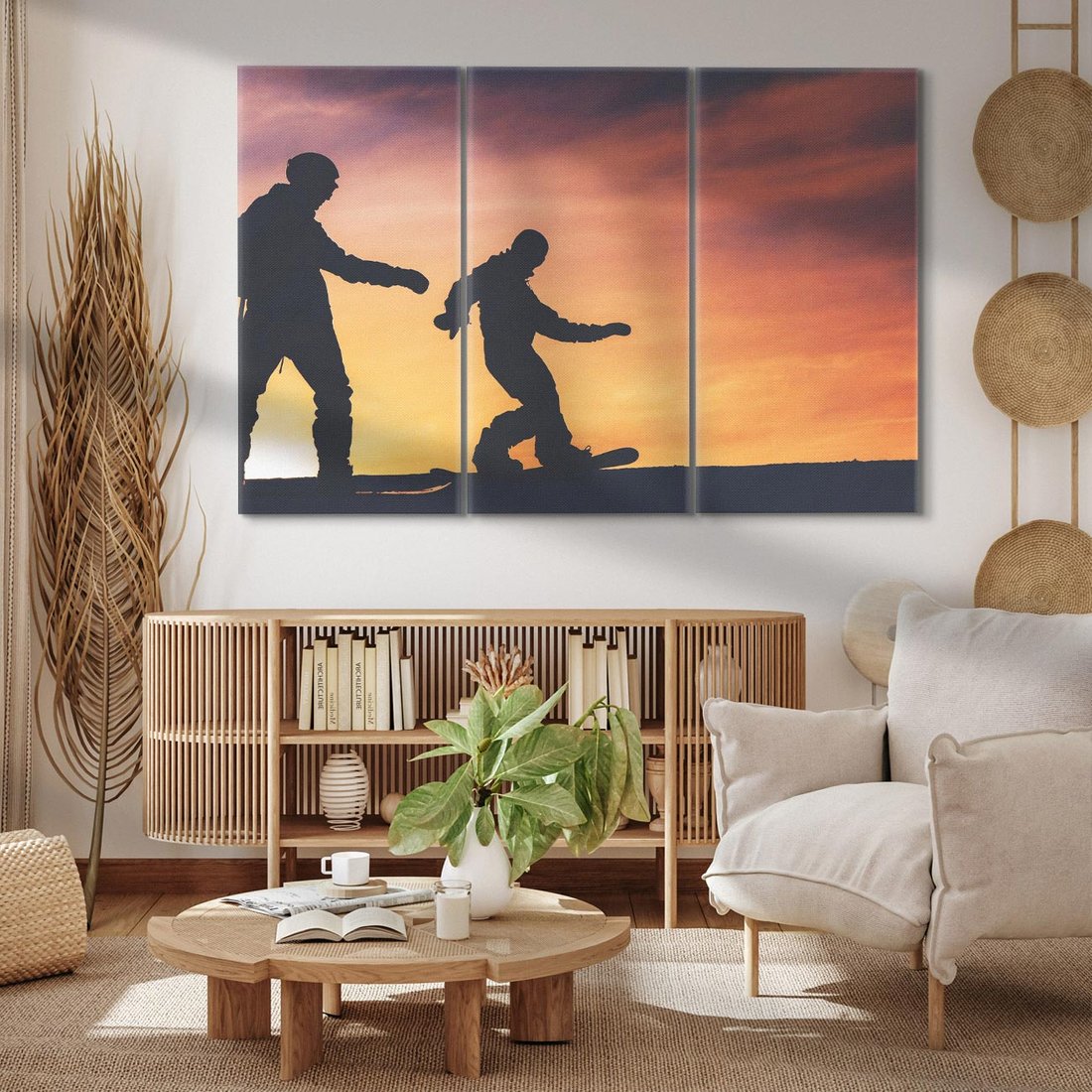 Obraz na płótnie 120x80 - Śnieżne Szaleństwo na Desce Snowboardowej - snowboard, zima