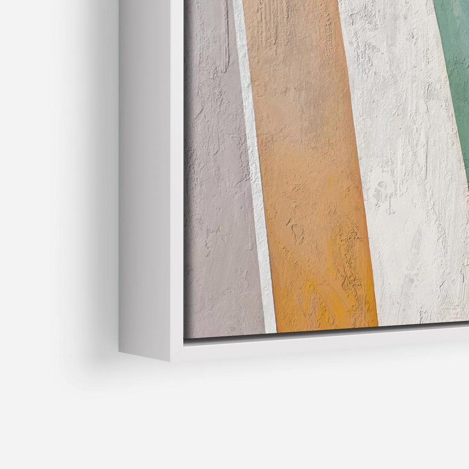 Obraz w ramie 80x80 - Księga Ukrytych Odbić - abstrakcyjne dziwne kształty, olejny obraz - rama biała