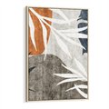 Obraz w ramie 70x100 - Oddechy ciszy i ruchu - rzut liści palmy, monstery - rama drewno