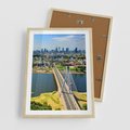 Plakat w ramie 50x70 - Most w metropolii - most, miato - rama drewno