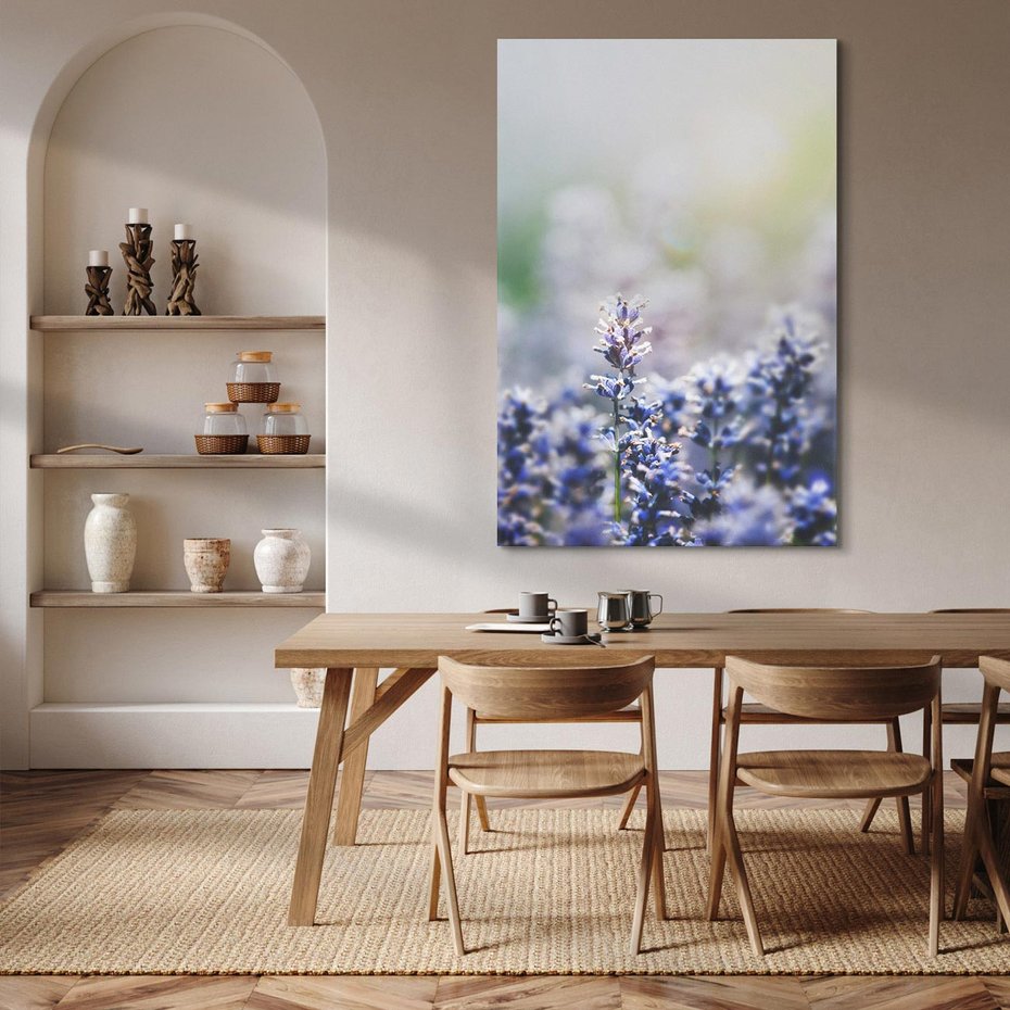 Obraz na płótnie 80x120 - Delikatna Uroda Natury - wrzosy, fiolet