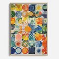 Obraz w ramie 70x100 - Rozkwitające Wzory Abstrakcji - abstrakcyjny obraz, mnogość kolorów - rama drewno