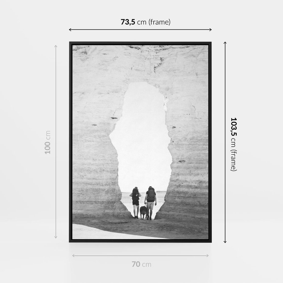 Obraz w ramie 70x100 - Podróżna Eksploracja - Echa Przygody - rama czarna