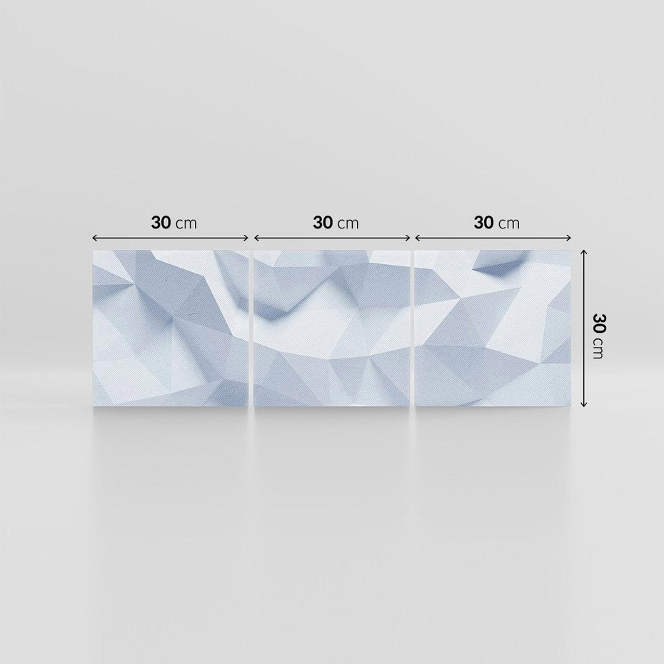 Obraz na płótnie 90x30 - Trójwymiarowa geometria - geometria, 3d