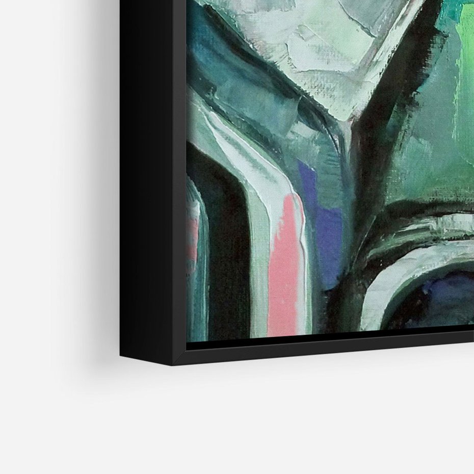 Obraz w ramie 50x70 - Niezakończona Piękność - abstrakcyjny obraz olejny, portret kobiety - rama czarna