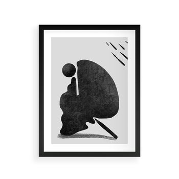 Plakat w ramie 30x40 - Abstrakcyjna Japońska Sztuka - abstrakcja, sztuka japońska - rama czarna