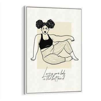 Obraz w ramie 80x120 - Kobieca Moc - nowoczesna sztuka kobieca, plakat - rama biała