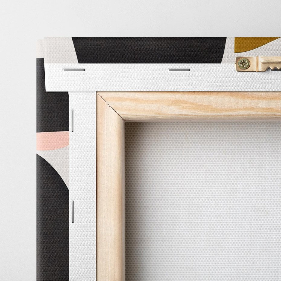 Obraz na płótnie 120x60 - Tajemnice sztuki odkryte - geometryczne półkola, kształty