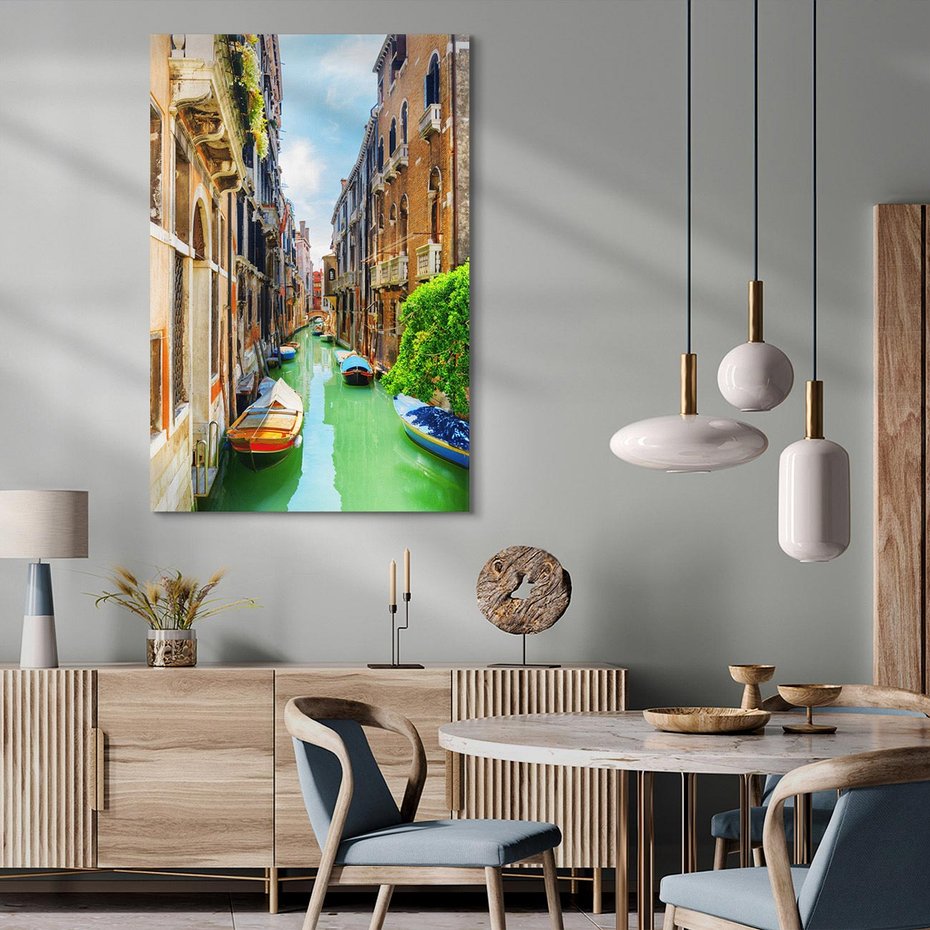 Obraz na płótnie 50x70 - Wenecja: romantyczne miasto wodnych dróg - Wenecja, Włochy