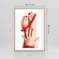 Plakat w ramie 50x70 - Manicure spa: piękno i relaks - manicure, spa - rama drewno