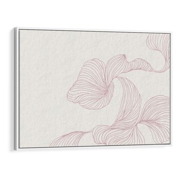 Obraz w ramie 120x80 - Szept marzeń i tajemnic - abstrakcyjne, roślinne ornamenty - rama biała