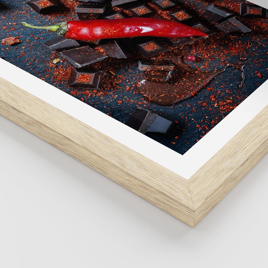 Plakat w ramie 30x40 - Papryka w Restauracji - restauracja, papryka - rama drewno