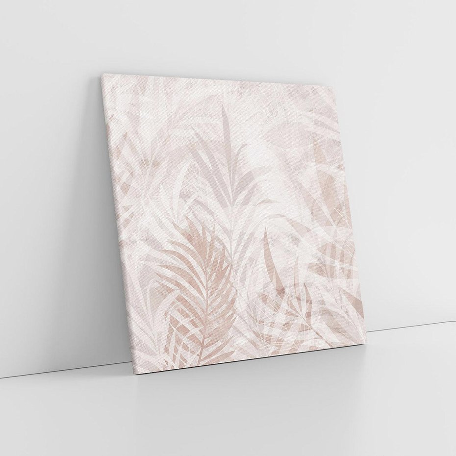 Obraz na płótnie 80x80 - Pejzaż zaklętych uczuć - monochromatyczne, w odcieniach beżu