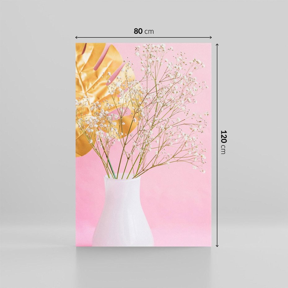 Obraz na płótnie 80x120 - Przyjemność Złotej Natury - złote, liście