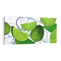 Obraz na płótnie 120x60 - Świeże limonki - limonki, woda