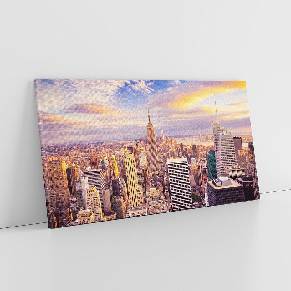 Obraz na płótnie 140x70 - Amerykański duch: Miasto na horyzoncie - USA, Ameryka