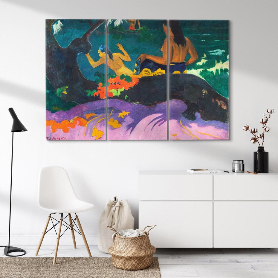 Obraz na płótnie 120x80 - Nad morzem 1892, Paul Gauguin - Reprodukcja - reprodukcja, obraz na płótnie