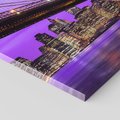 Obraz na płótnie 80x80 - Nocny Spacer po Moście Manhattan - most, Nowy Jork