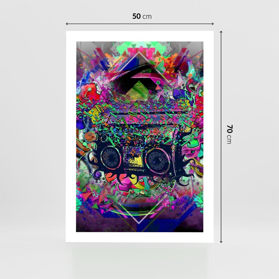 Plakat bez ramy 50x70 - Harmonia Muzyki - grafika, muzyka