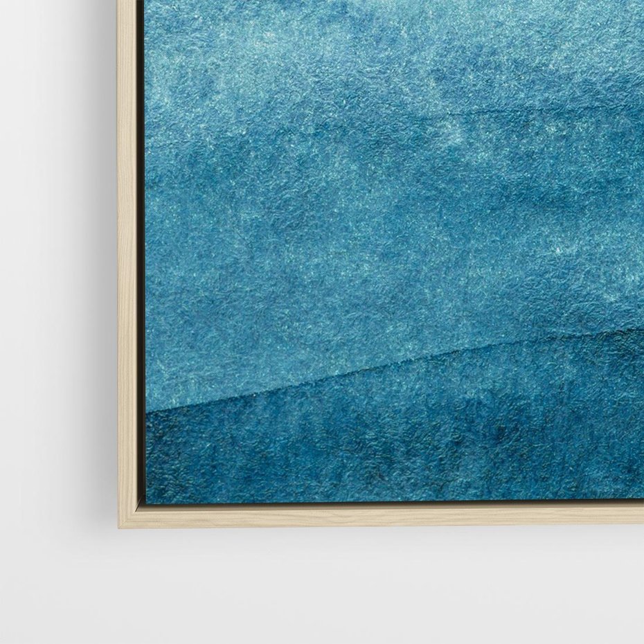 Obraz w ramie 80x80 - Kolorowe fale akwareli - akwarela, fale - rama drewno