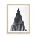 Plakat w ramie 50x70 - Wieżowiec w Monochromii - wieżowiec, architektura - rama drewno