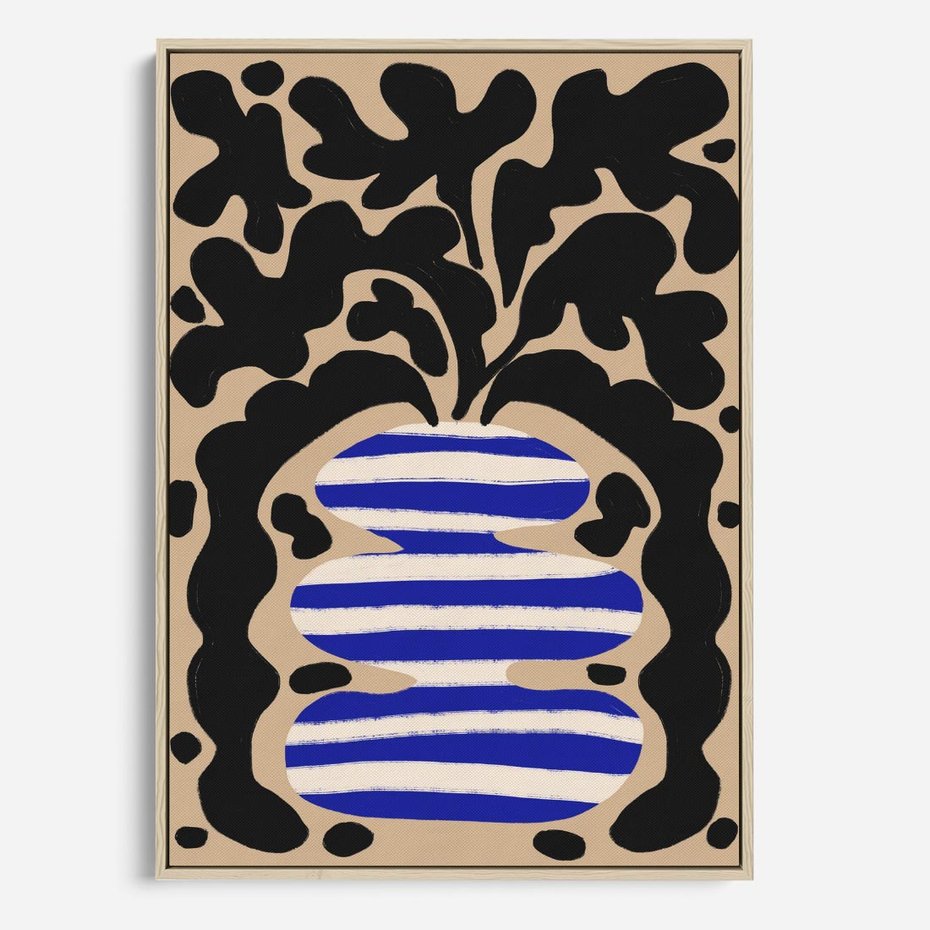 Obraz w ramie 50x70 - Boho Wizje - abstrakcyjny plakat, ciekawe formy - rama drewno