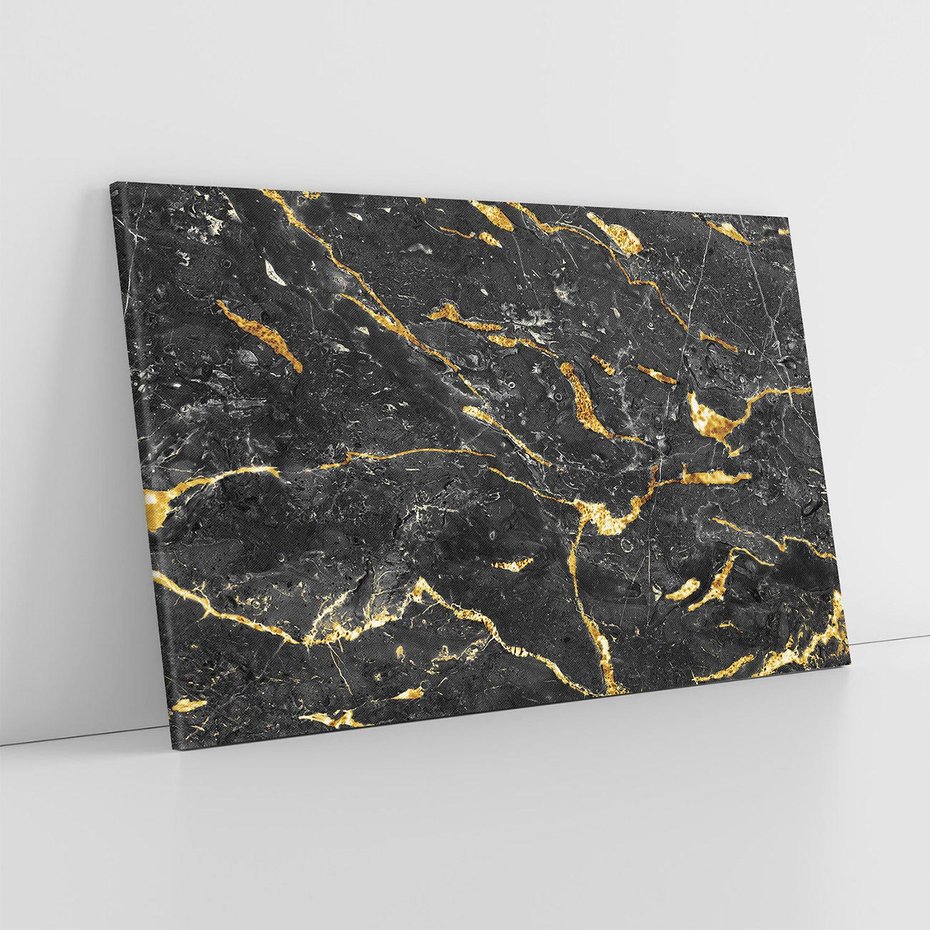 Obraz na płótnie 120x80 - Egzotyczny Blask - marmur, złoto