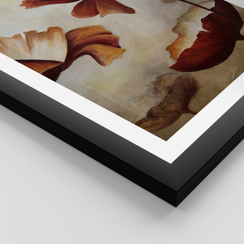 Plakat w ramie 30x40 - Sztuka Kwiatów - kwiaty, sztuka - rama czarna